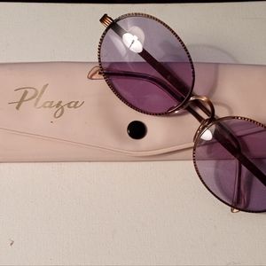Vintage Bronze Plaza Sunglasses with Case USA NOS